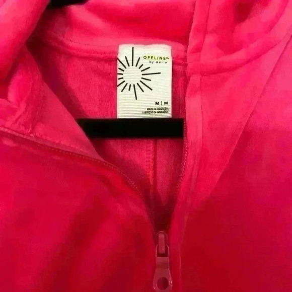 Aerie pink velour romper - Picture 8 of 8